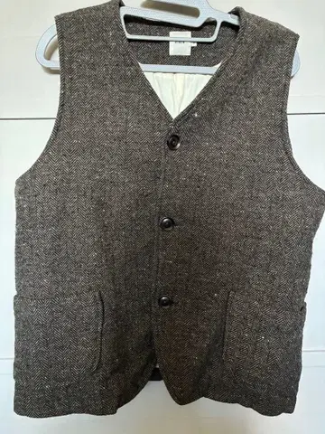 RINEN 헤링본 울 트위드 베스트 사이즈 3