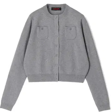 CABaN 코튼 캐시미어 크루 넥 가디건 그레이 S