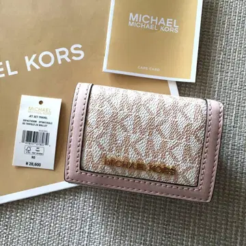 새상품 MICHEAL KORS 마이클코어스 3단 폴더형 지갑 핑크
