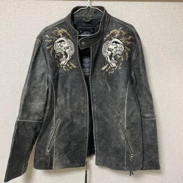 Affliction 아프리크션 빈티지 가공 가죽 자켓 L 사이즈