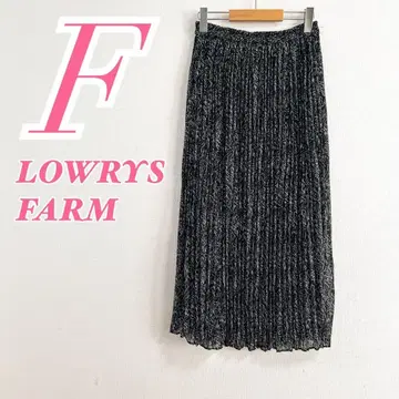 LOWRYS FARM 블랙 플레어 스커트 허리밴딩 롱 기장