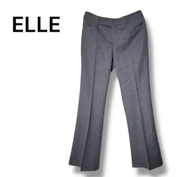 스트레이트 슬랙스 팬츠 그레이 M 상당 고급 안감 부착