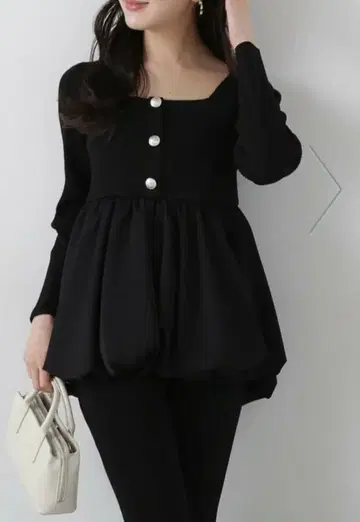 벌룬 리브 니트