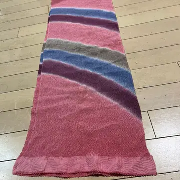 오비 장식 천 핑크 그레이 파랑과 허리띠 등나무색