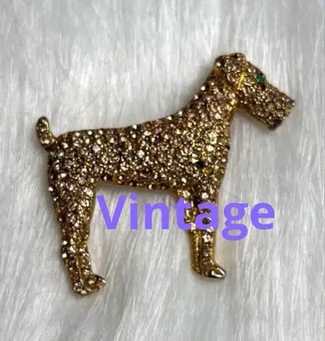 [ Vintage ] 에어데일 테리어 큐빅 브로치