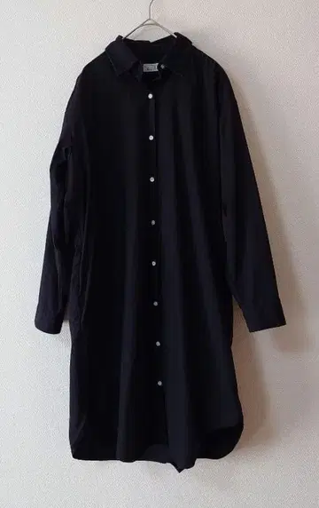 SETTO 롱 기장 셔츠 원피스 블랙