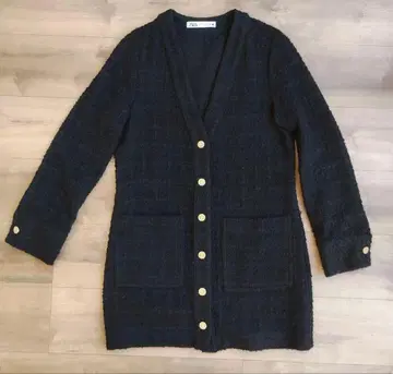ZARA 트위드 자켓 블랙