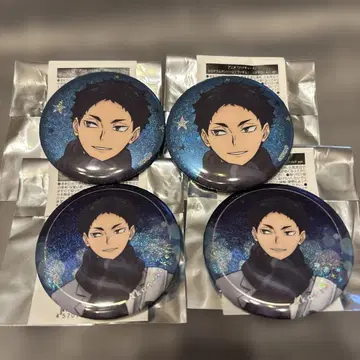 하이큐 코스모 월드 홀로그램 캔뱃지 후루다니 아카아시 케이지 4개 세트