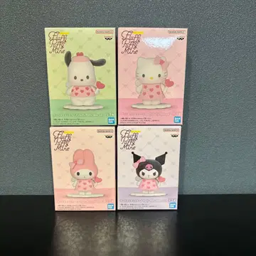 산리오 피규어 4체 세트 미개봉 fluffy puffy