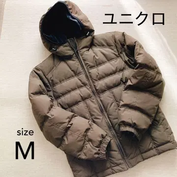 유니클로 프리미엄 다운 자켓 M 사이즈 브라운