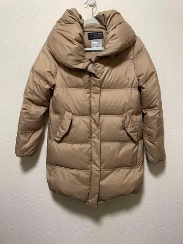 어반 리서치 도어스 여성용 베이지 후드 부착 다운 자켓