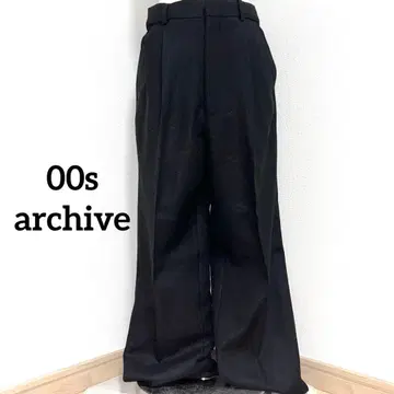 00s archive Normcore wide slacks Black