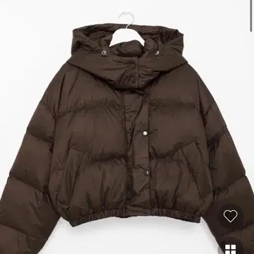 다크 브라운 숏 기장 다운 자켓