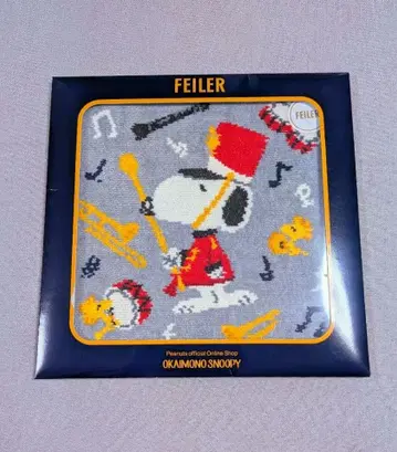 [ 미개봉 ] 페이러 스누피 마칭 밴드 손수건 네이비 완판