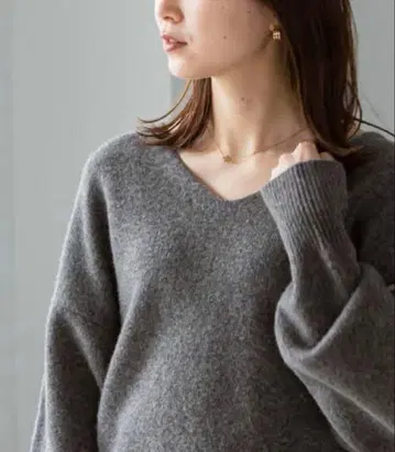 noble CA/W 숏 V 풀오버 그레이