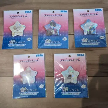 프라가리아 메모리즈 별 모양 캔 배지 5개 세트