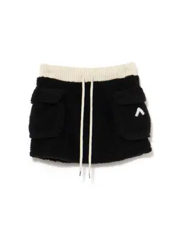 andmary 플러피 미니 스커트 블랙