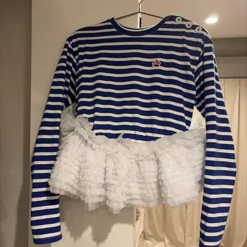 정품 Bibiy FRANCINE TULLE TOP BLUE