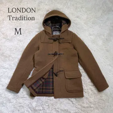 런던 트래디션 더플 코트 M 카멜 체크 영국제