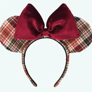 머리띠 미니 디즈니 체크 디즈니랜드 디즈니씨