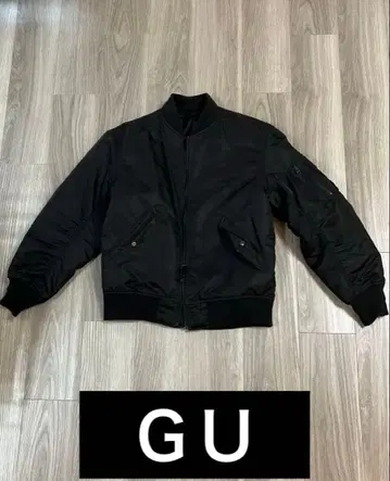 [ GU ] 블랙 MA-1 자켓 블루종 남성용 S 사이즈
