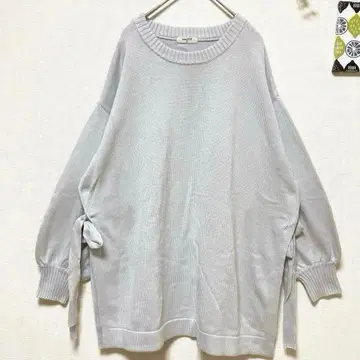 [ 스튜디오 클립 ] 루즈핏 니트 F 사이드 슬릿 그레이 내추럴