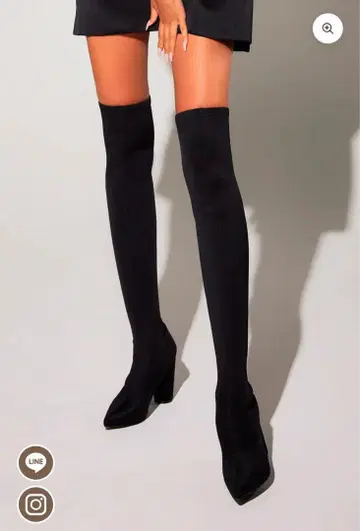 [ 새상품급 ] anelaTOKYO 포인티드 롱 니하이 부츠 24.5cm