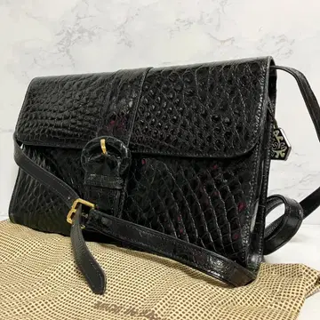 B824 [천연 가죽] Franco Parmeggiani 크로커다일 블랙