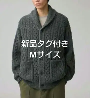 GU ENGINEERED GARMENTS 케이블 숄카라 가디건