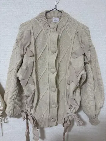 merryjenny 케이블 짜임 니트 가디건