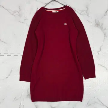 새상품급 라코스테 빨간색 계열 롱 원피스 S