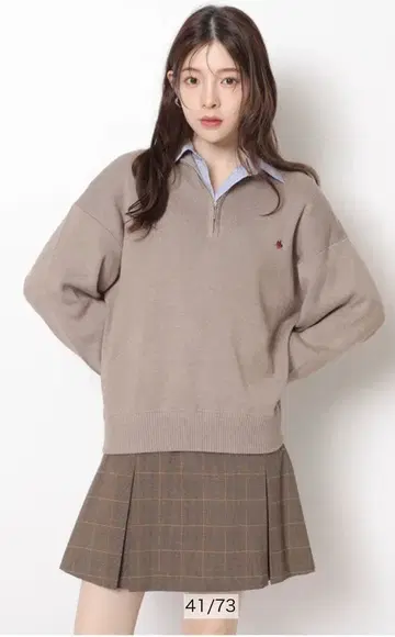 Rirandture [ POLO 콜라보 ] 하프 지퍼 니트