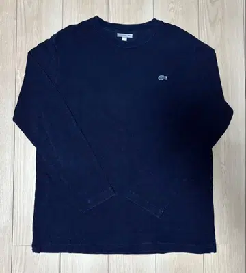 LACOSTE 네이비 긴팔 티셔츠
