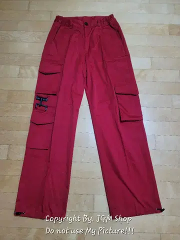 한국 ESC Studio 카고 팬츠 레드