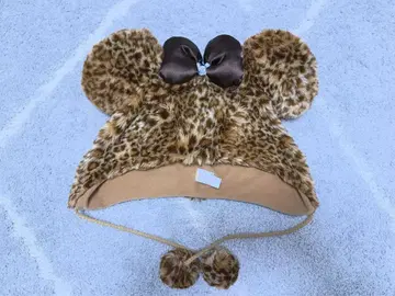 [ Disney ] 레오파드 무늬 미니 팬캡