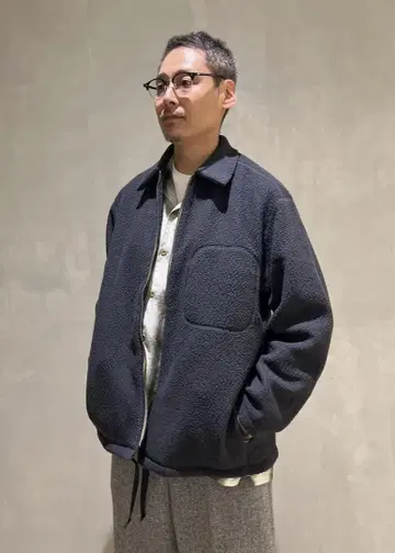 리사이클 보아 플리스 셔츠 블루종 브라운 M