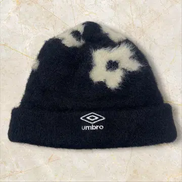 UMBRO x Casselini 자카드 와치 니트 모자 꽃 엄브로 블랙