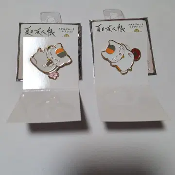 나츠메 우인장 냥코 선생님 디자인 메탈 브로치 총 12종 2종 세트