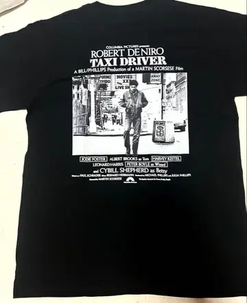 TAXI DRIVER 영화 티셔츠 백프린트 새상품