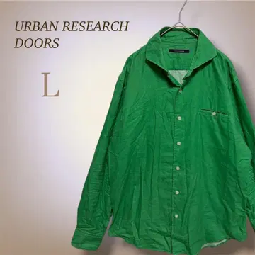 어반 리서치 도어스 코튼 100% 긴팔 셔츠 부드러운 남성용 L 상당