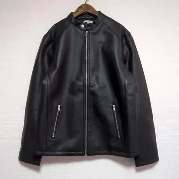 Nylaus 블랙 합성 피혁 싱글 라이더 자켓 LL 사이즈