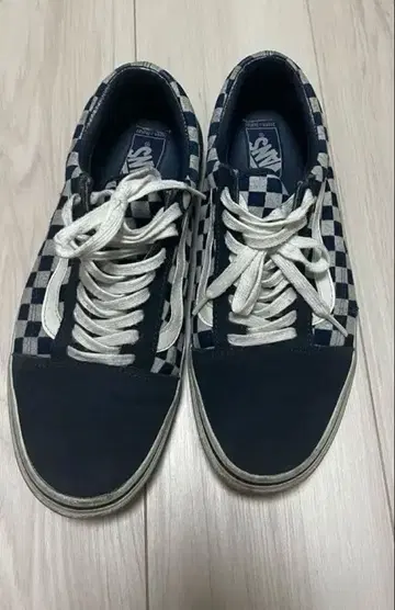 Vans 체커 올드스쿨 스니커즈 네이비