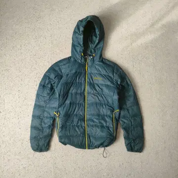 Marmot 다운 자켓 L 블루 드로 코드 짧은 기장 v