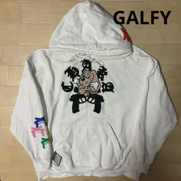 [레어] GALFY 갈피 풀오버 후드티 자수 대형견 슬리브 로고
