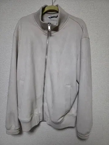 ZARA 페이크 스웨이드 집업 라이트 그레이 XL