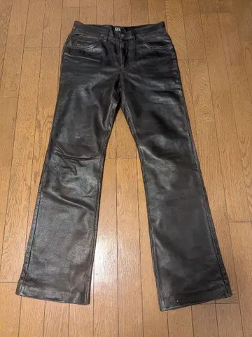 리 다크 브라운 가죽 부츠컷 32