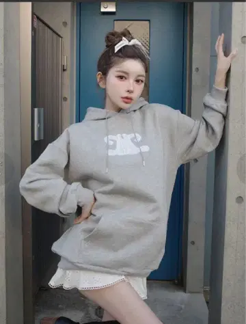 Darich 레이스업 리케 로고 후디