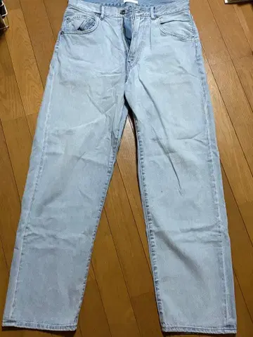 WYM 라이트 블루 데님 스트레이트 팬츠