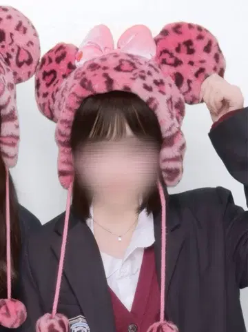 디즈니 레오파드 무늬 팬캡