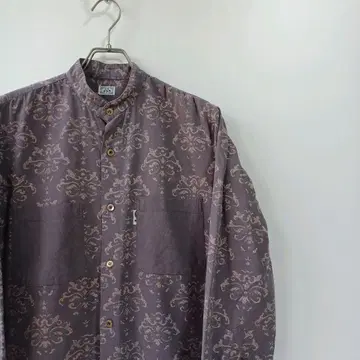 OKURA 오쿠라 올 패턴 셔츠 밴드 카라